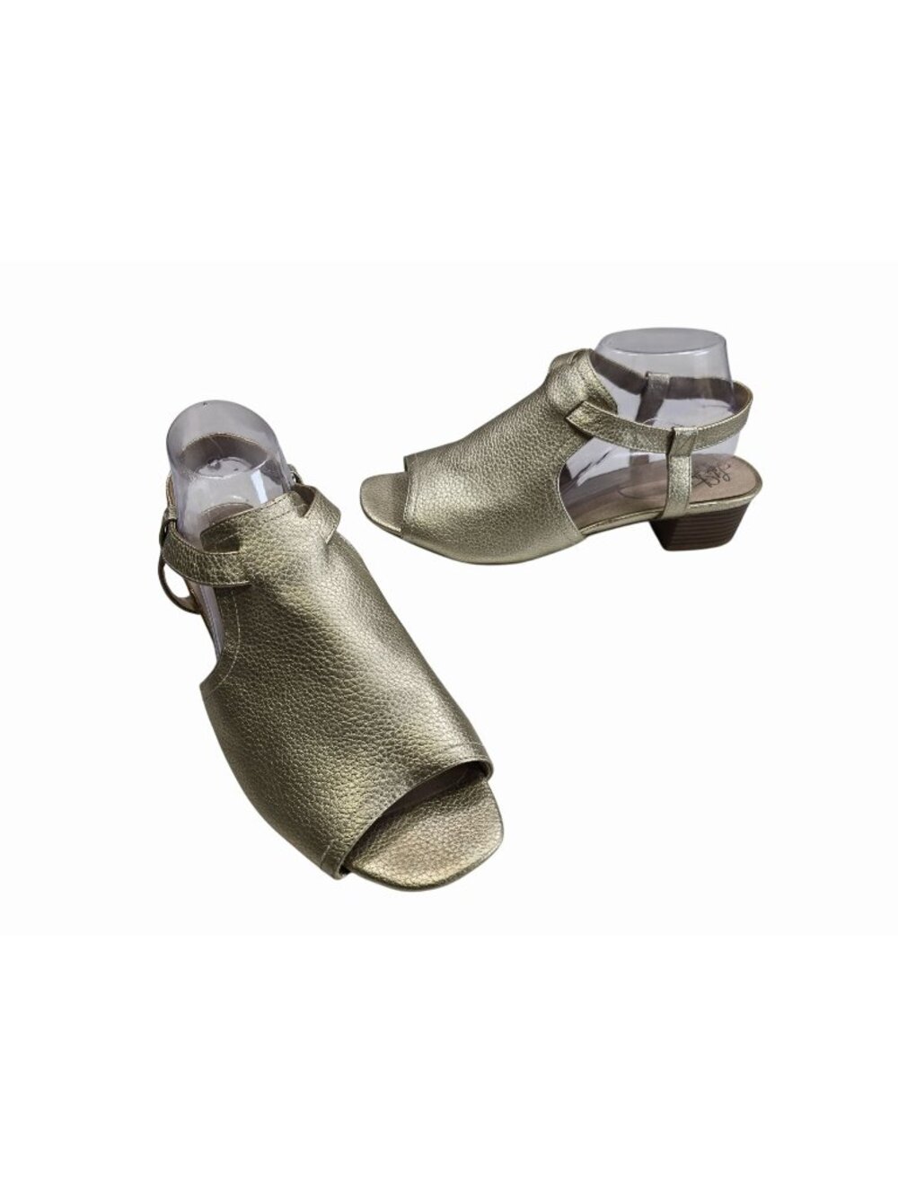 Life Stride Soft System Womens Size 10 Gold Open-Toe Heeled Sandals - Picture 1 of 7
